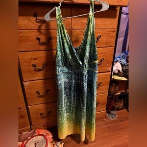 New Directions Teal and Aqua Dress